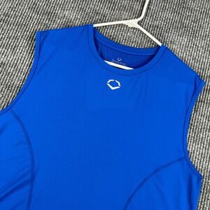 EvoShield Tank Top Shirt Mens 2XL XXL Blue Sleeveless Active Baseball Softball